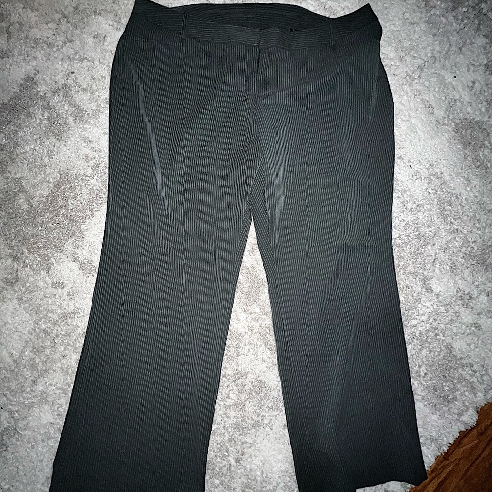 💎2/$10 Torrid pinstripe wide leg dress pants black